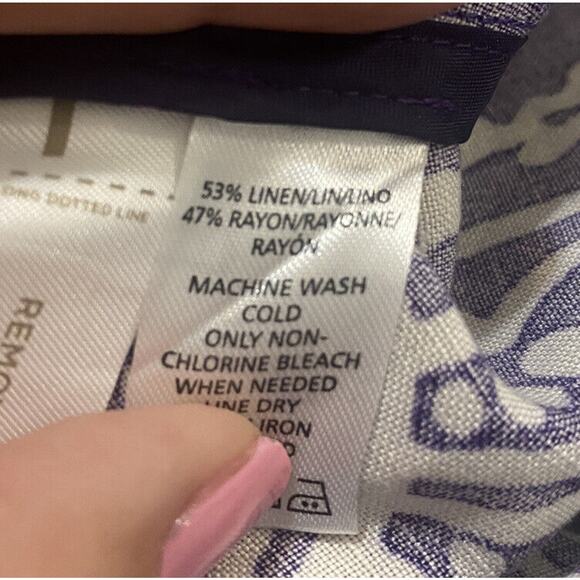 Loft Brunch Skirt Women's Size 8 Purple & Cream Casual Fun Skirt - Picture 7 of 7